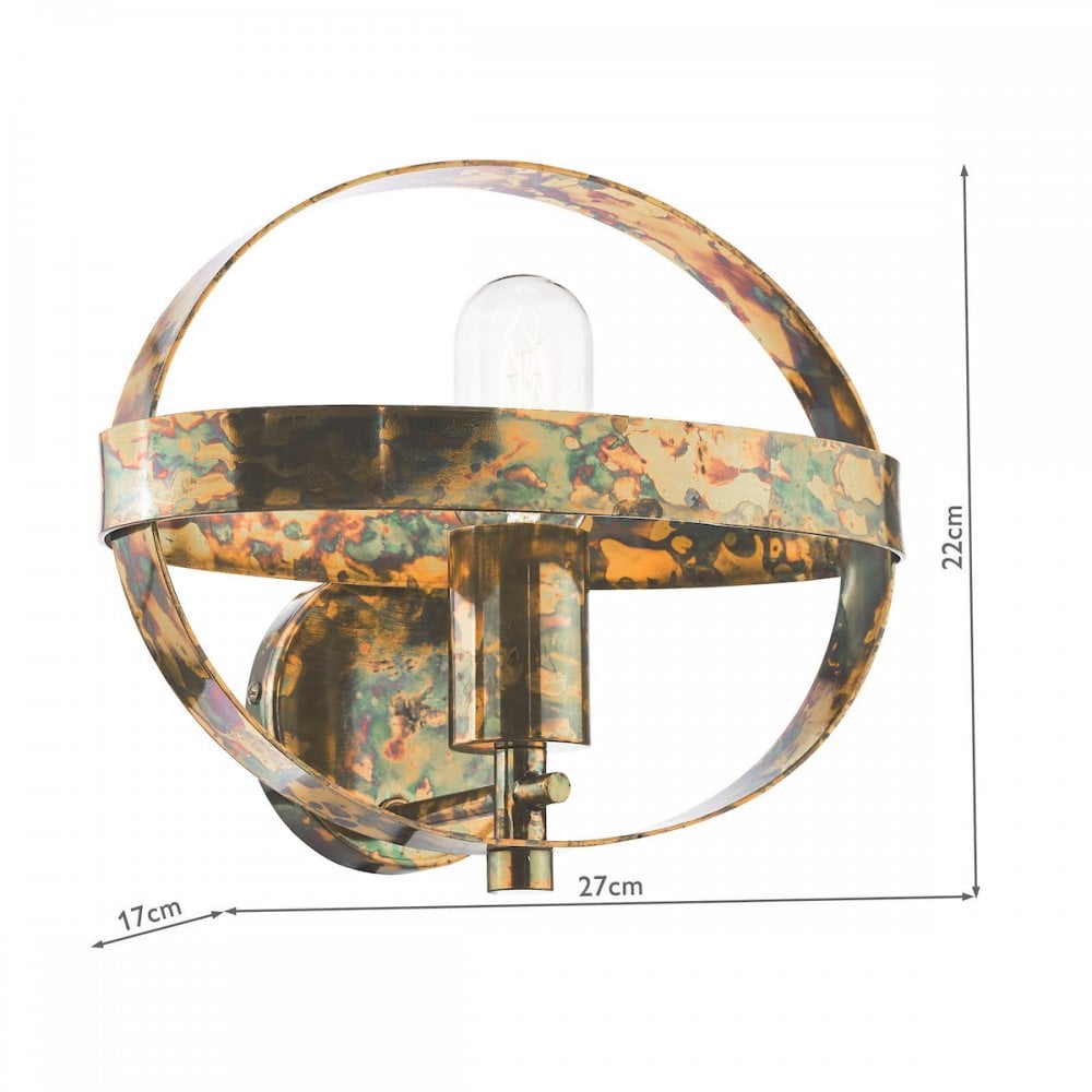 Symbol Wall Light In Mottled Copper Finish SYM0764