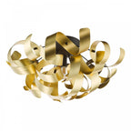 Swash Modern 4 Light Flush Ceiling Light In Black With Gold Ribbons SWA0422-05