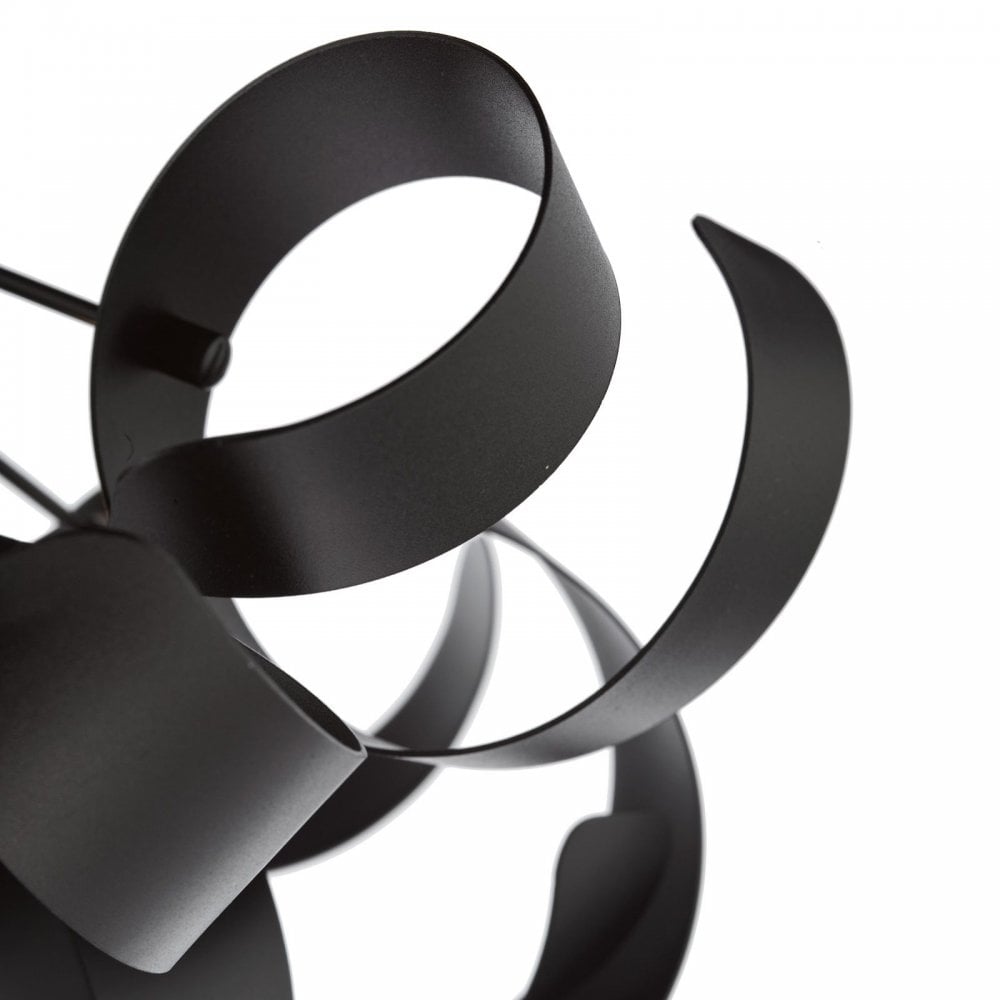 Swash Modern 4 Light Flush Ceiling Light In Black Finish SWA0422-03