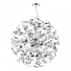Swash 12 Light Ceiling Pendant In Polished Chrome With Aluminium Ribbons SWA1250-04