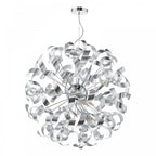 Swash 12 Light Ceiling Pendant In Polished Chrome With Aluminium Ribbons SWA1250-04