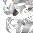 Swash 12 Light Ceiling Pendant In Polished Chrome With Aluminium Ribbons SWA1250-04