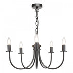Becca 5 Light Ceiling Pendant Light In Matt Black Finish BEC0522