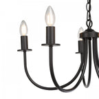 Becca 5 Light Ceiling Pendant Light In Matt Black Finish BEC0522