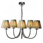 Becca 5 Light Ceiling Pendant Light In Matt Black With Red And Green Shades BEC0522-IKA2625