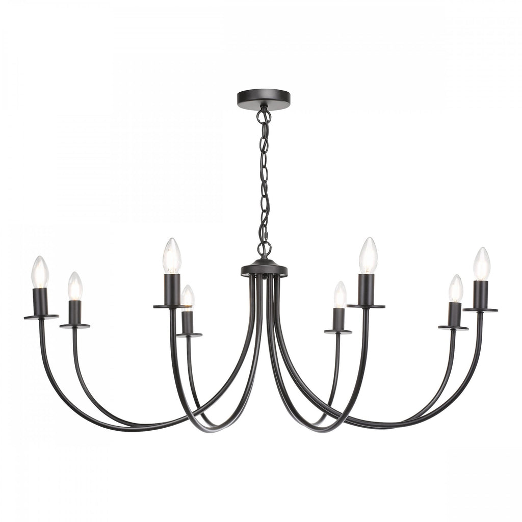 Becca 8 Light Ceiling Pendant Light In Matt Black Finish BEC0822