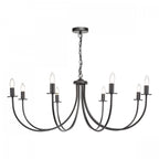 Becca 8 Light Ceiling Pendant Light In Matt Black Finish BEC0822
