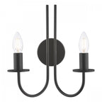 Becca 2 Light Wall Light In Matt Black Finish BEC0922