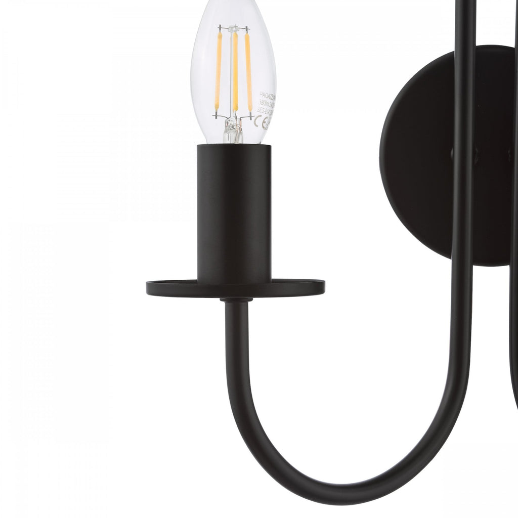 Becca 2 Light Wall Light In Matt Black Finish BEC0922