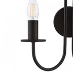 Becca 2 Light Wall Light In Matt Black Finish BEC0922