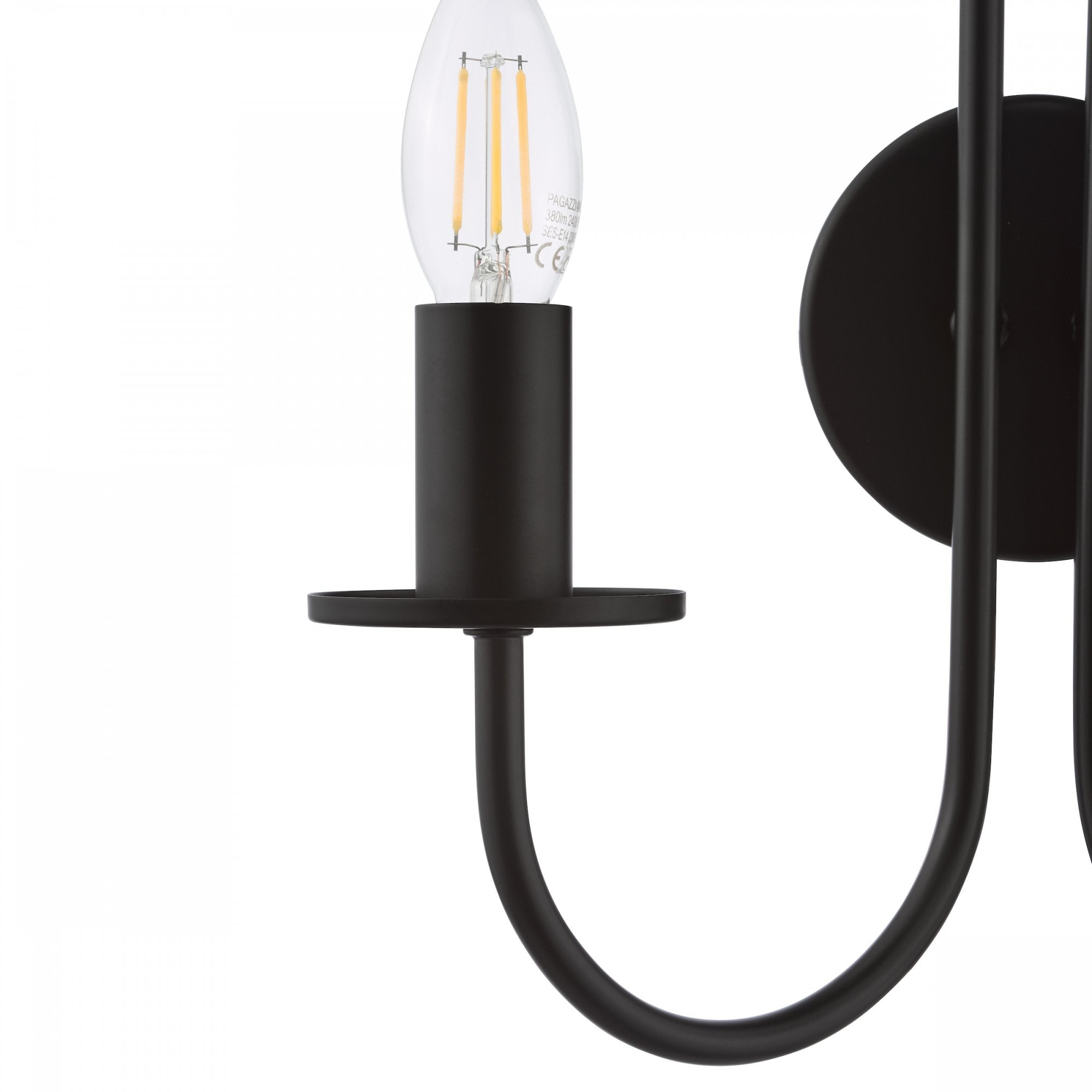 Becca 2 Light Wall Light In Matt Black Finish BEC0922