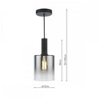 Savannah Modern Ceiling Pendant Light In Matt Black Finish With Smoked Glass SAV8622