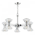 Tiana Contemporary 10 Light Crystal Ceiling Pendant Light In Polished Chrome TIA2350