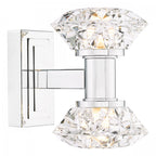 Tiana Contemporary 2 Light Crystal Wall Light In Polished Chrome Finish TIA0950