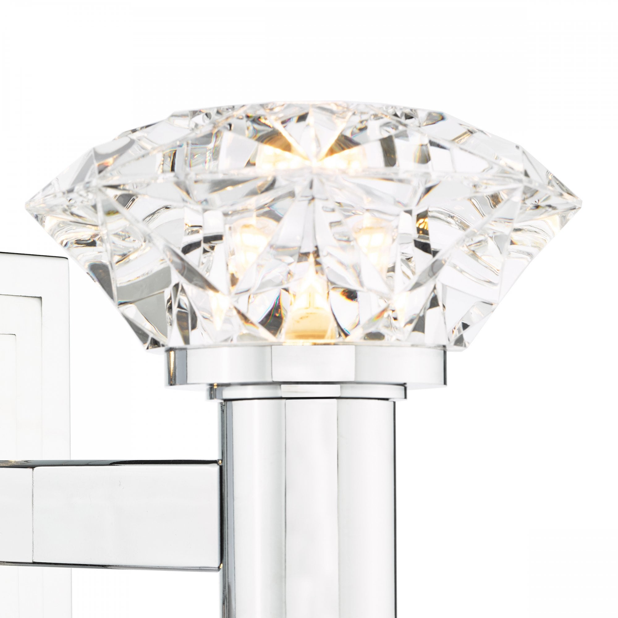 Tiana Contemporary 2 Light Crystal Wall Light In Polished Chrome Finish TIA0950