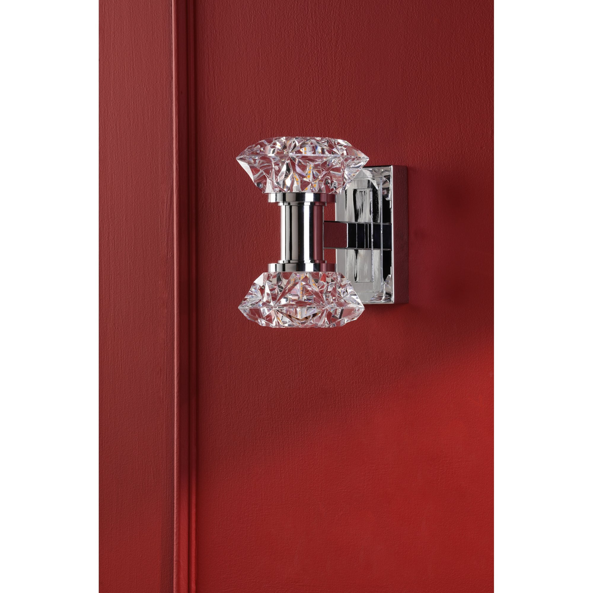 Tiana Contemporary 2 Light Crystal Wall Light In Polished Chrome Finish TIA0950