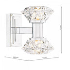 Tiana Contemporary 2 Light Crystal Wall Light In Polished Chrome Finish TIA0950
