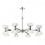 Tiana Contemporary 16 Light Crystal Ceiling Pendant Light In Polished Chrome TIA1650