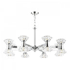 Tiana Contemporary 16 Light Crystal Ceiling Pendant Light In Polished Chrome TIA1650