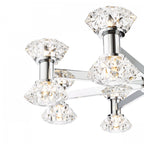 Tiana Contemporary 16 Light Crystal Ceiling Pendant Light In Polished Chrome TIA1650
