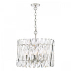 Entwine Stunning 6 Light Crystal Ceiling Pendant Light In Polished Nickel Finish ENT0638