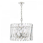 Entwine Stunning 6 Light Crystal Ceiling Pendant Light In Polished Nickel Finish ENT0638