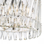 Entwine Stunning 6 Light Crystal Ceiling Pendant Light In Polished Nickel Finish ENT0638