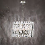 Entwine Stunning 6 Light Crystal Ceiling Pendant Light In Polished Nickel Finish ENT0638