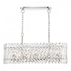 Entwine Stunning 10 Light Crystal Bar Ceiling Pendant Light In Polished Nickel Finish ENT2338