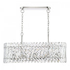 Entwine Stunning 10 Light Crystal Bar Ceiling Pendant Light In Polished Nickel Finish ENT2338