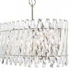 Entwine Stunning 10 Light Crystal Bar Ceiling Pendant Light In Polished Nickel Finish ENT2338