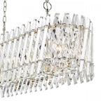 Entwine Stunning 10 Light Crystal Bar Ceiling Pendant Light In Polished Nickel Finish ENT2338