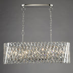Entwine Stunning 10 Light Crystal Bar Ceiling Pendant Light In Polished Nickel Finish ENT2338