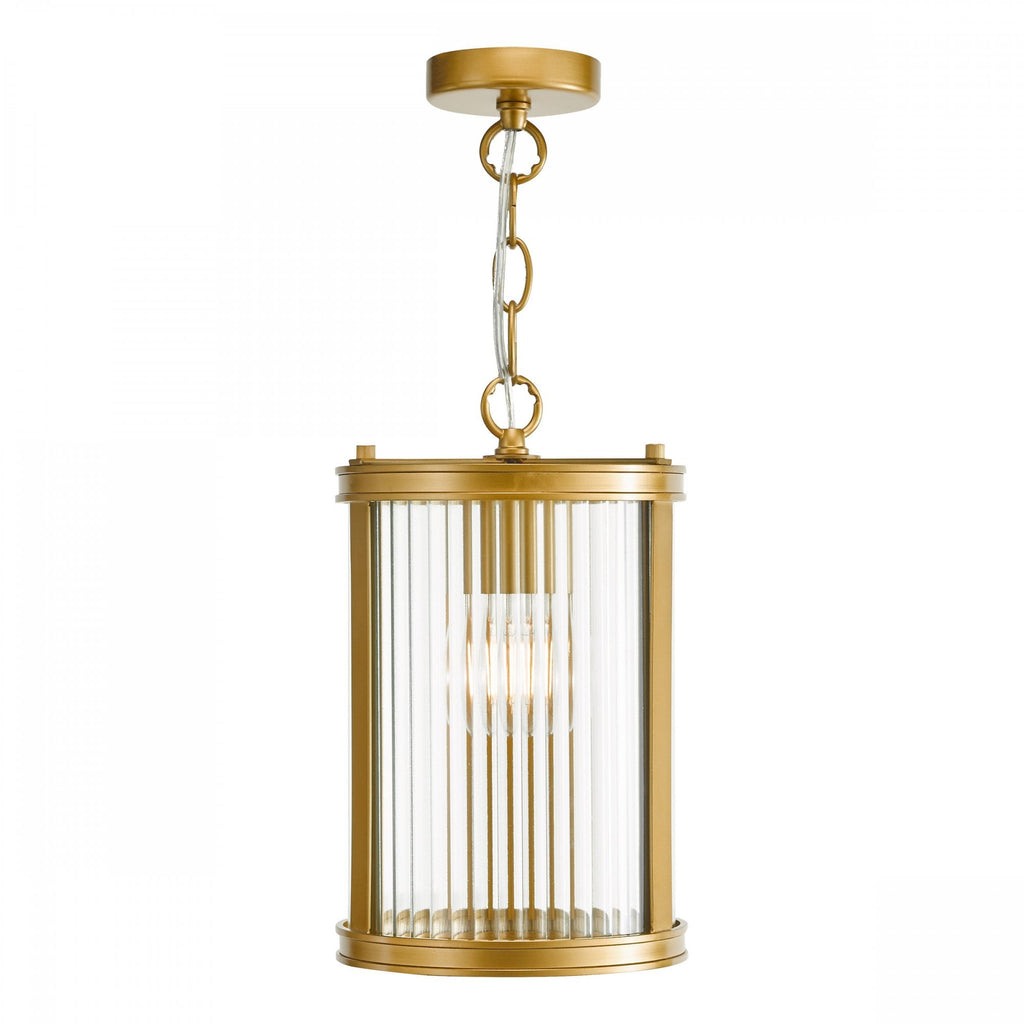 Bianka Ceiling Pendant Light In Bronze Finish With Ribbed Glass BIA0163