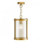 Bianka Ceiling Pendant Light In Bronze Finish With Ribbed Glass BIA0163