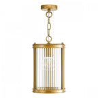 Bianka Ceiling Pendant Light In Bronze Finish With Ribbed Glass BIA0163