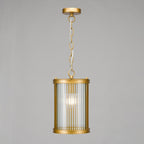 Bianka Ceiling Pendant Light In Bronze Finish With Ribbed Glass BIA0163