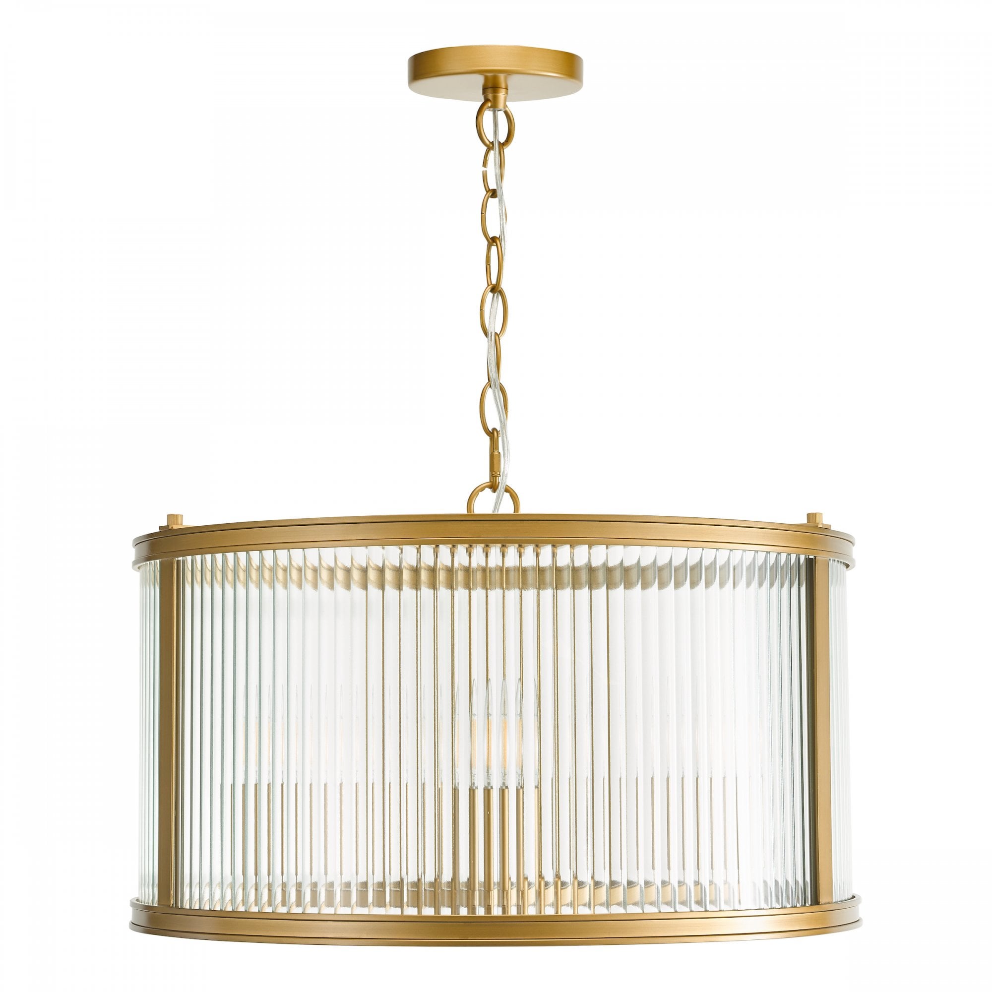 Bianka 3 Light Ceiling Pendant Light In Bronze Finish With Ribbed Glass Panels BIA0363