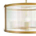 Bianka 3 Light Ceiling Pendant Light In Bronze Finish With Ribbed Glass Panels BIA0363