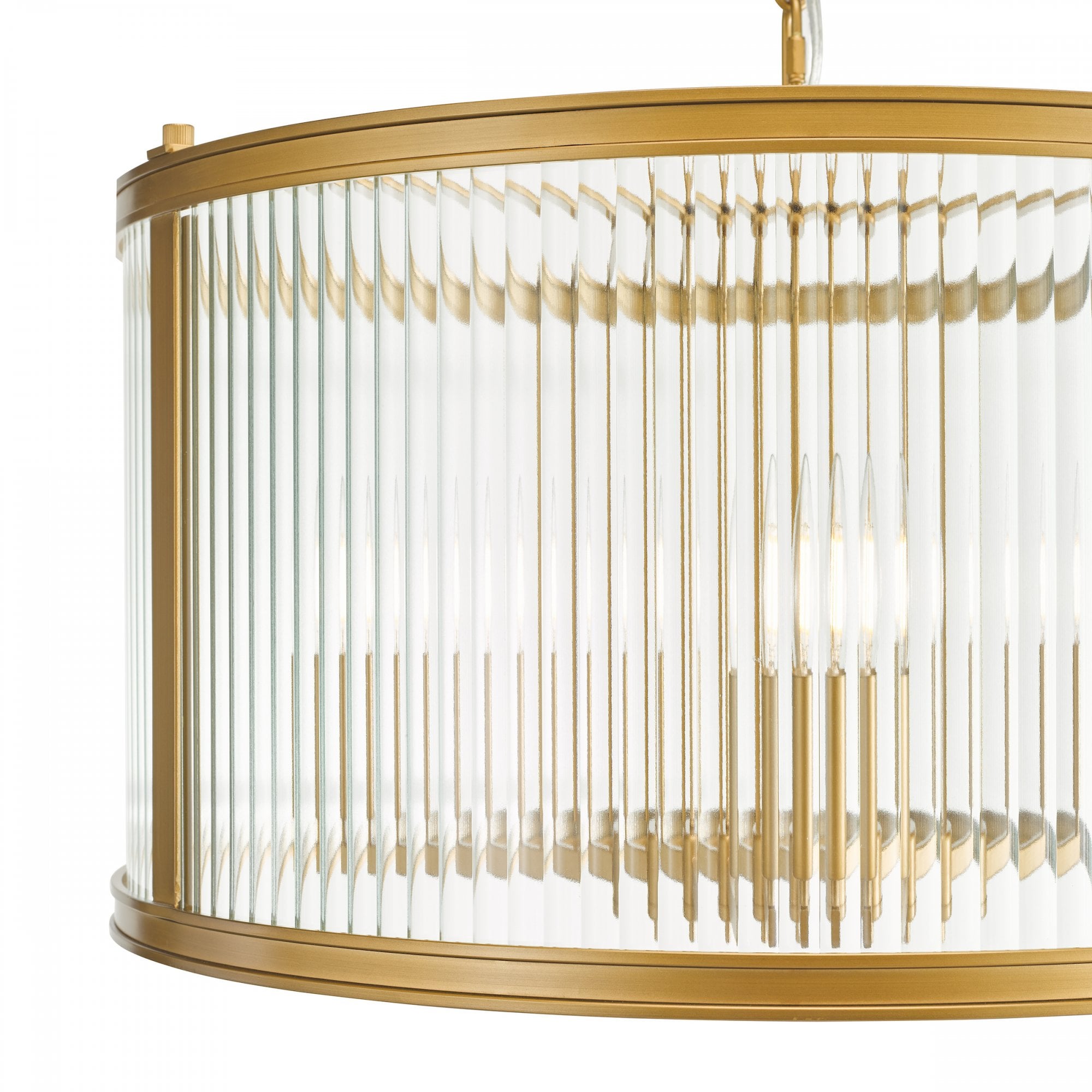 Bianka 3 Light Ceiling Pendant Light In Bronze Finish With Ribbed Glass Panels BIA0363