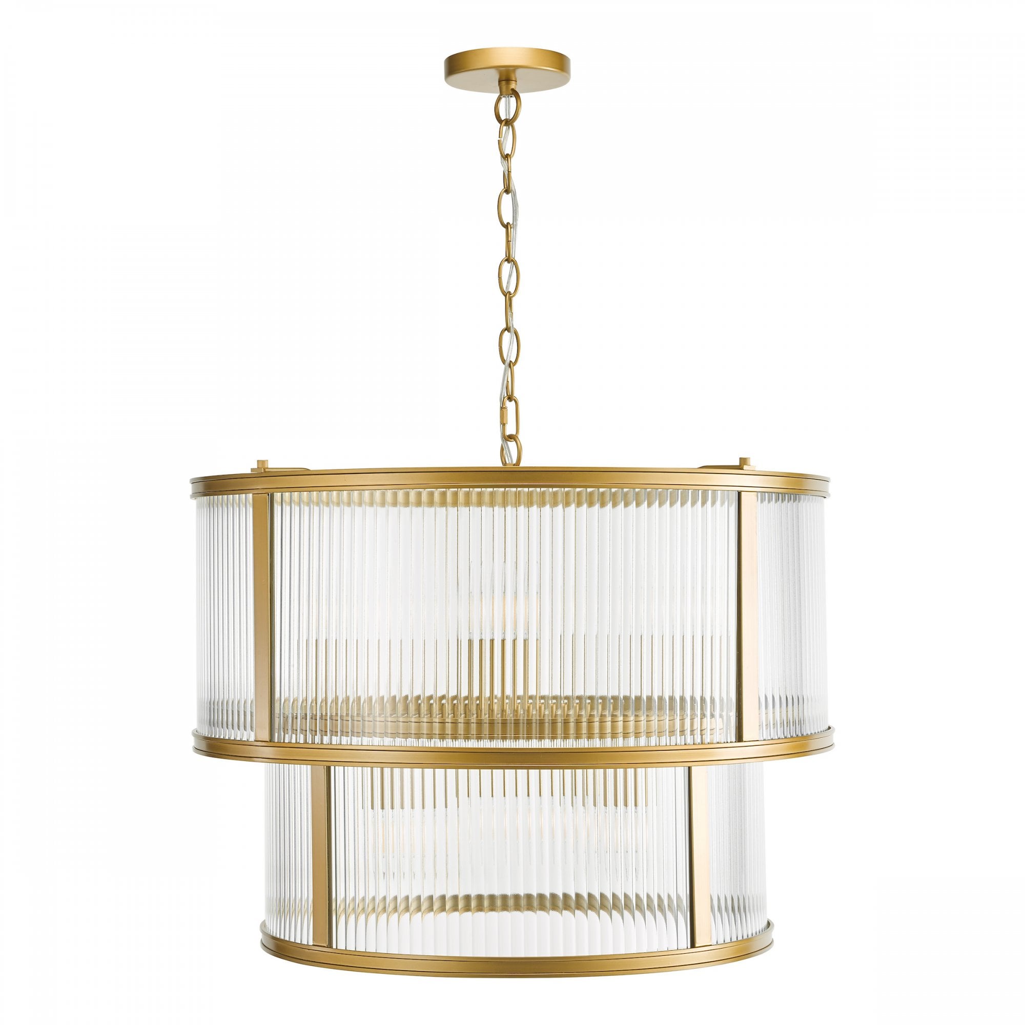 Bianka 6 Light Ceiling Pendant Light In Bronze Finish With Ribbed Glass Panels BIA0663