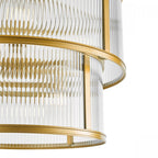 Bianka 6 Light Ceiling Pendant Light In Bronze Finish With Ribbed Glass Panels BIA0663