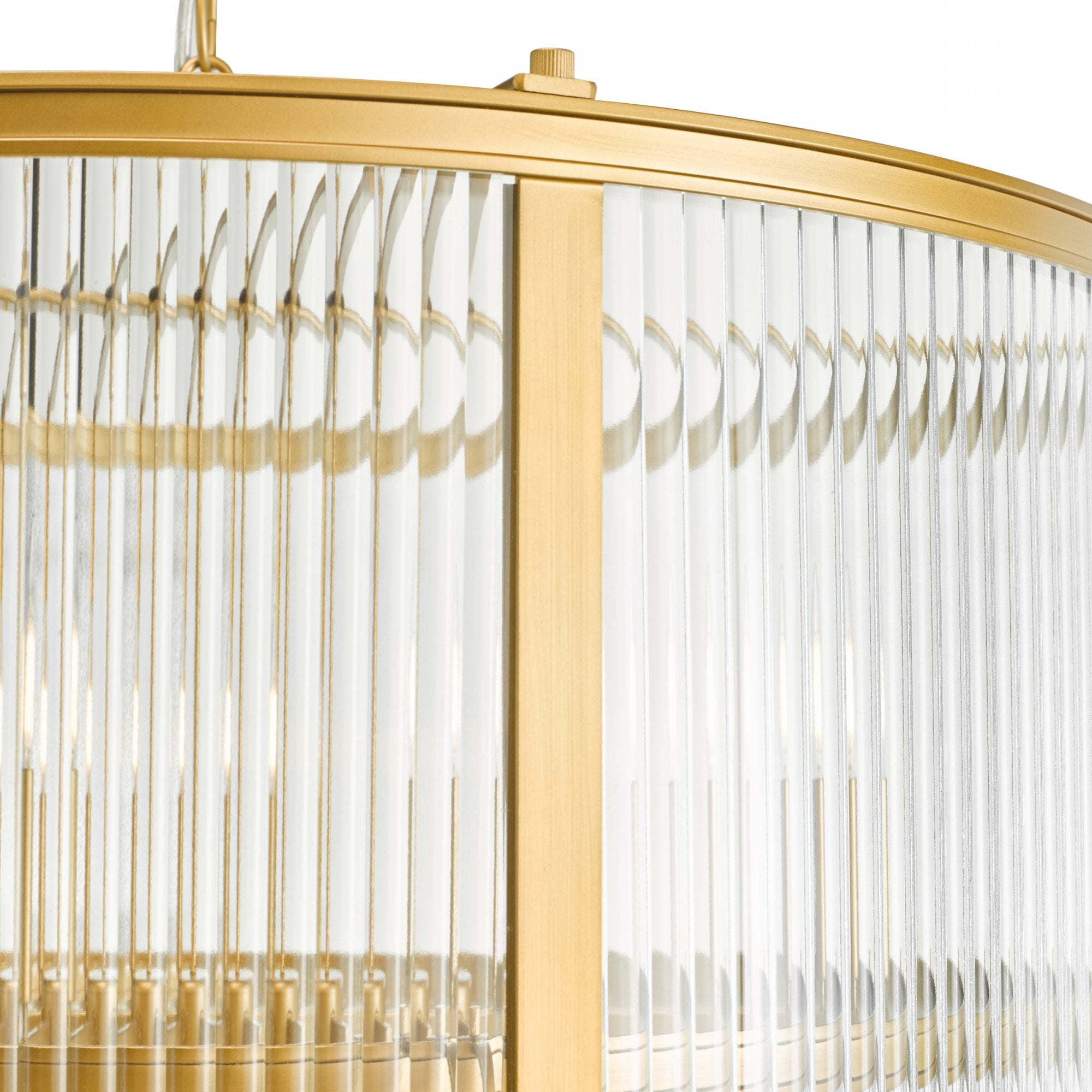 Bianka 6 Light Ceiling Pendant Light In Bronze Finish With Ribbed Glass Panels BIA0663