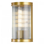 Bianka Wall Light In Bronze Finish With Ribbed Glass Panel BIA0763