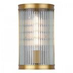 Bianka Wall Light In Bronze Finish With Ribbed Glass Panel BIA0763
