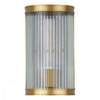 Bianka Wall Light In Bronze Finish With Ribbed Glass Panel BIA0763