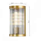 Bianka Wall Light In Bronze Finish With Ribbed Glass Panel BIA0763