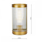 Bianka Table Lamp In Bronze Finish With Ribbed Glass Shade BIA4263