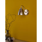 Glynis Wall Light In Polished Nickel Finish With Smoked Ribbed Glass Shade GLY0738