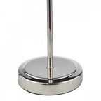 Glynis Table Lamp In Polished Nickel With Smoked Ribbed Glass Shade GLY4238